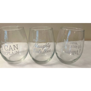 Dear‎ Santa Funny Tumblers Set of 3